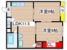 八勝ビル 2LDKの間取り