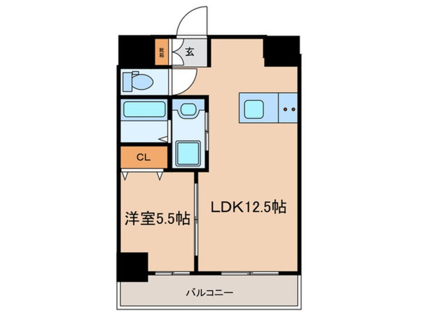 間取図 ﾌﾟﾚｻﾝｽ新栄ｱｰﾊﾞﾝﾌﾛｰ