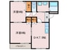 ピアハイムⅡ 2DKの間取り