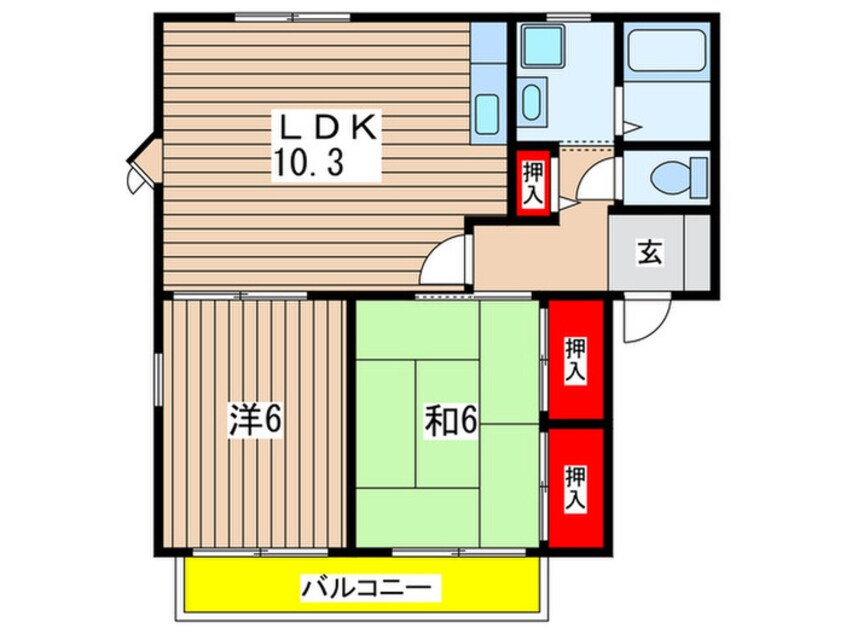 間取図 トルースヒルズＩＴＭ　Ｇ棟