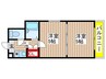 オアシス日向 2Kの間取り