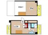 アートハウス鹿山 1LDKの間取り