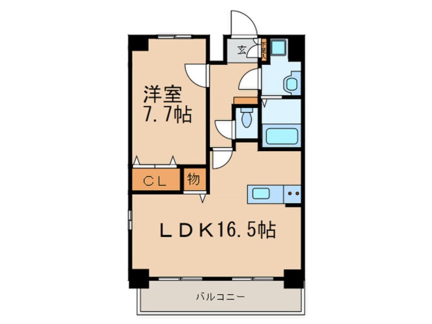 間取図 パルティール覚王山(901)