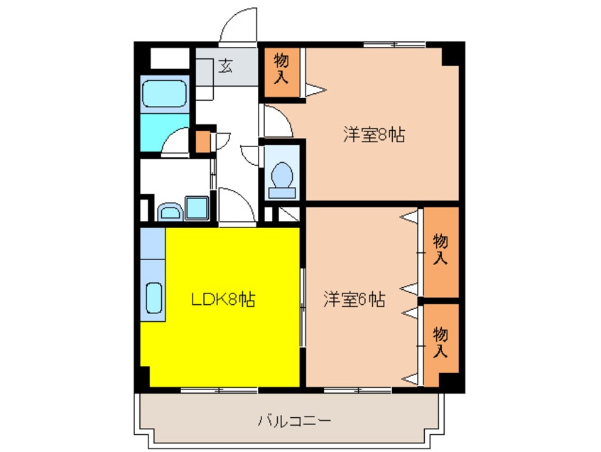 間取図 フェリオカンノンジ　Ⅰ