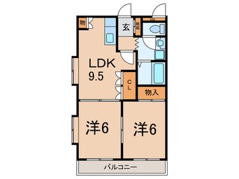 間取図 サンハイツ名北