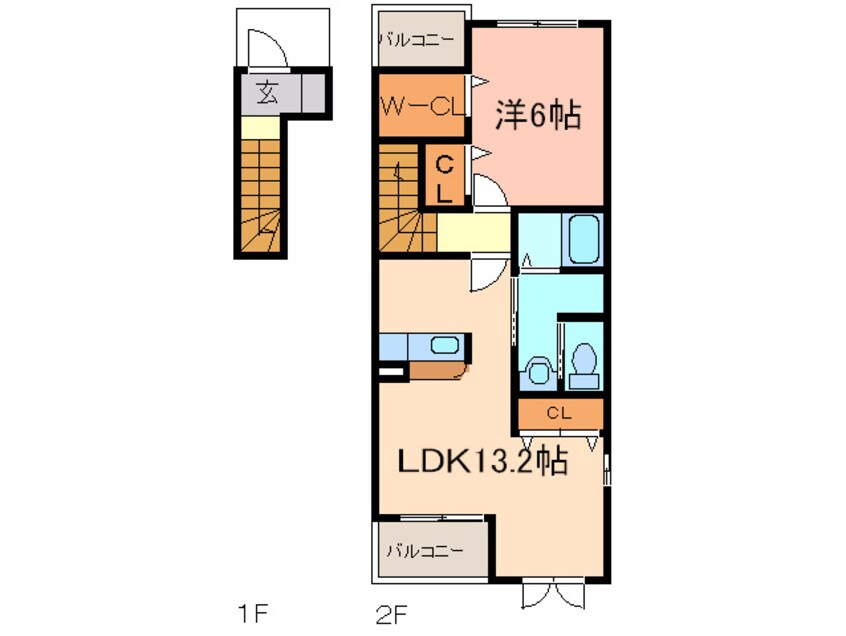 間取図 ＫＦＫアルバｔｗｏ