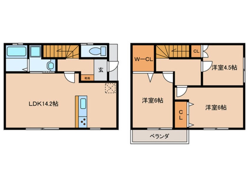 間取図 CUBOライト横堀