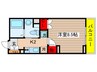 パークアクシス白壁 1Kの間取り