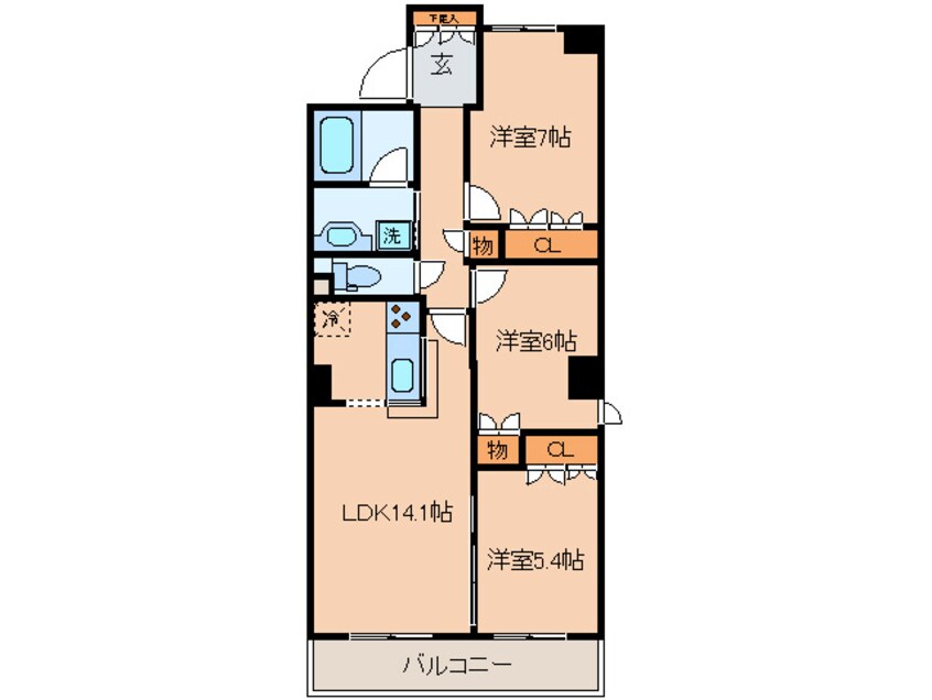 間取図 パークアクシス白壁