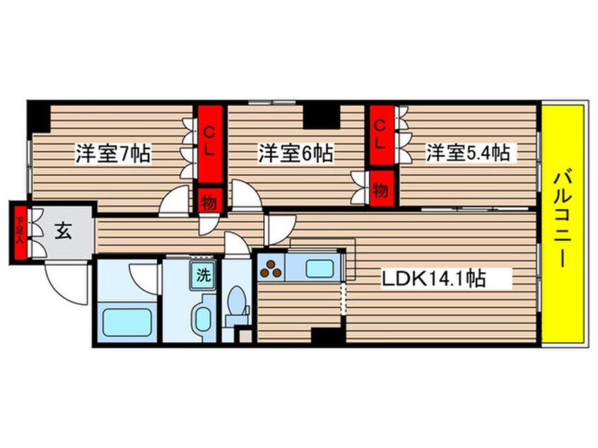 間取図 パークアクシス白壁
