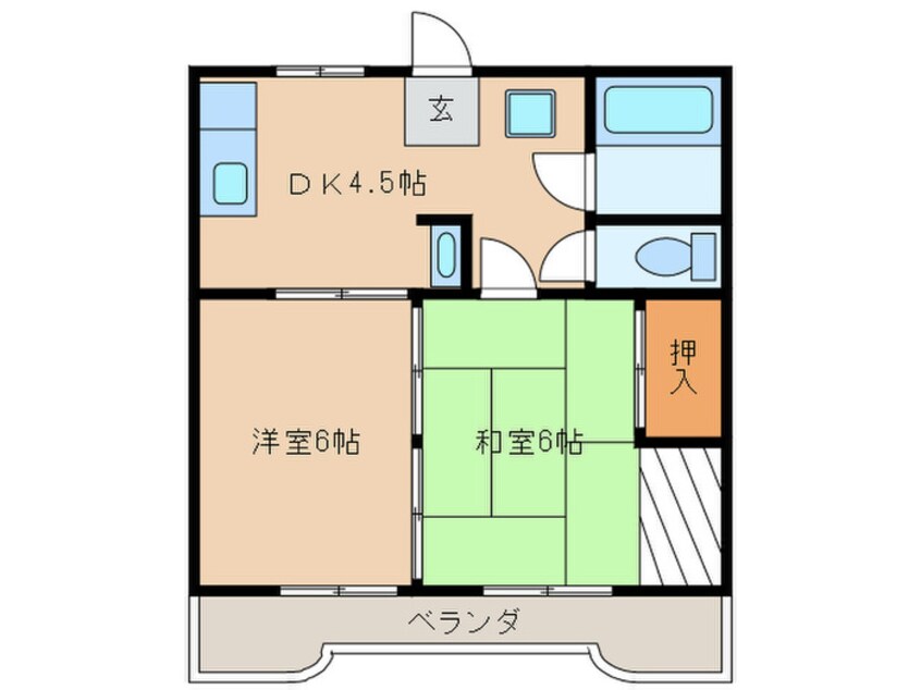 間取図 コ－ポ牧野