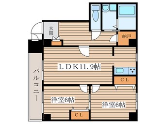 間取図 クレアール・ミナミ