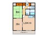リバ－サイド前田 2LDKの間取り