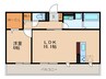 シャン　ド　フルール 1LDKの間取り