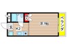 ルナールピナス 1Kの間取り