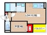 Jack hanazonoⅠ 1LDKの間取り