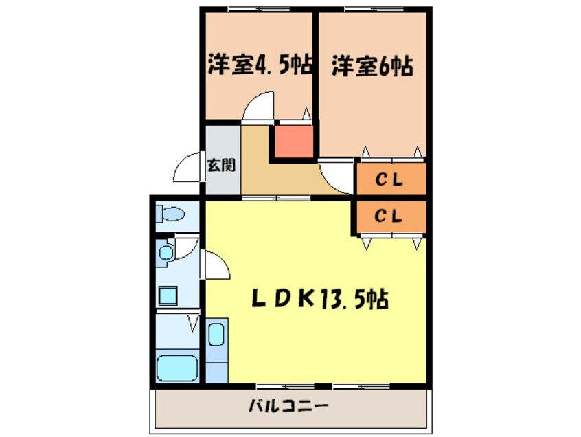 間取図 コーポ三立