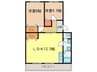 コーポ三立 2LDKの間取り