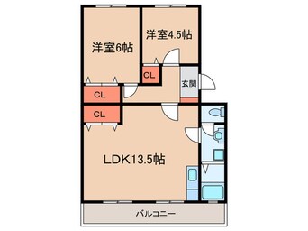 間取図 コーポ三立