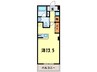 グレンパ－ク中島 1Rの間取り