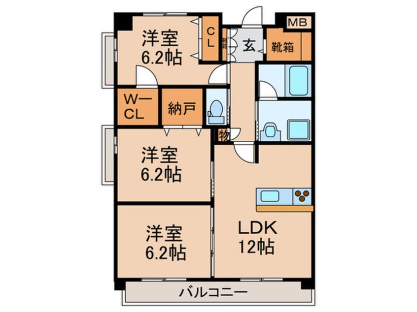 間取図 グランヴェル西山２号館