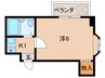 ベルトピア一宮 1Kの間取り