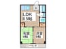 荒川ビル 2LDKの間取り