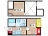 シャテーニュ 1Kの間取り