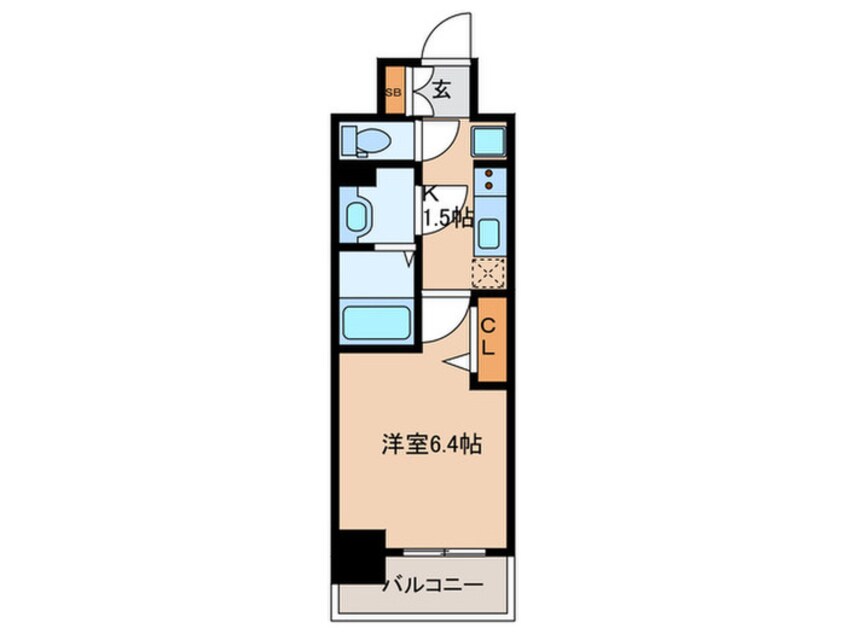 間取図 ﾌﾟﾚｻﾝｽ伏見ｱｰﾊﾞﾝﾍﾞｰｽ(404)