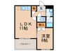 第３シャトーこがね 1LDKの間取り