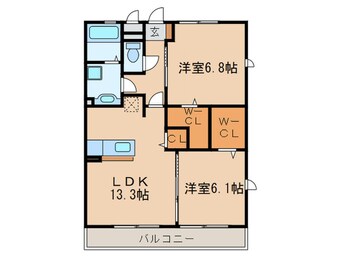 間取図 グランディール　ロジェ