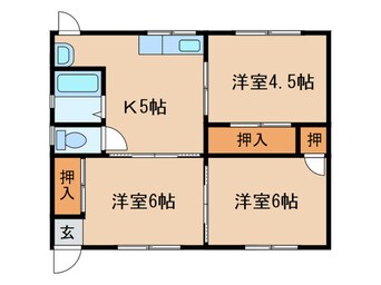 間取図 六軒屋町5丁目貸家