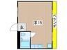 音聞ハイツ 1Rの間取り