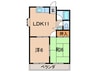 第２リバ－サイド清水 2LDKの間取り