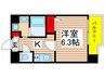 フローライト上前津 1Kの間取り
