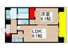 フローライト上前津 1LDKの間取り