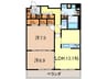 グラン・アベニュ－白川公園 2LDKの間取り