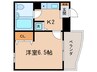 セザ－ル高畑４０１号室 1Kの間取り