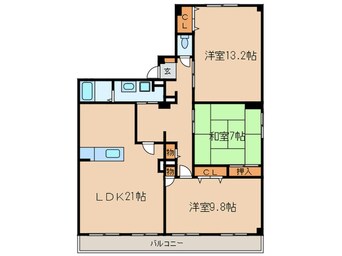 間取図 マンション向陽台Ｂ棟(102)