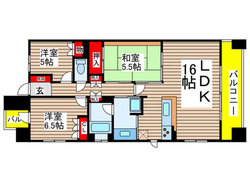 間取図 SS.FLAT桜山