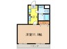 アイコ－ト六番 1Kの間取り