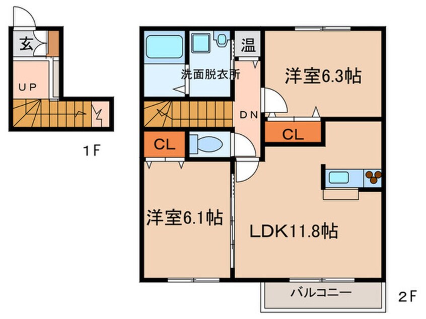 間取図 Ｄｕｏ　Ｍａｉｓｏｎ　Ｎ