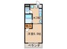 マイキャッスル２ 1Kの間取り
