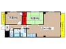 セカンドタウン 2LDKの間取り