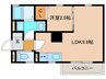 Cedre桜木町 1LDKの間取り