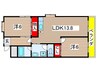 森山ハイツ 2LDKの間取り