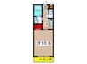 HIBINO RISE 1Kの間取り
