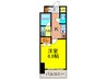 レジディア鶴舞 1Kの間取り