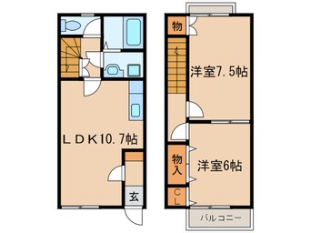 間取図 デュープレックス吉川Ⅲ