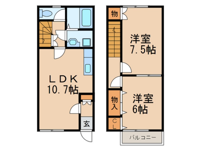 間取図 デュープレックス吉川Ⅲ
